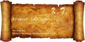 Krebsz Tünde névjegykártya