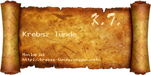 Krebsz Tünde névjegykártya